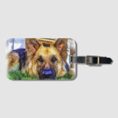 Étiquette À Bagage Berger allemand (Devant Horizontal)