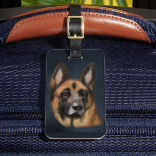 ÉTIQUETTE À BAGAGE BERGER ALLEMAND