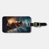 Étiquette À Bagage Berger Allemand Sous Ciel Stormy (Devant horizontal)