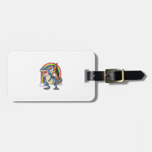 Étiquette À Bagage Berger allemand Unicorn Dinosaur T rex Funny Rainb