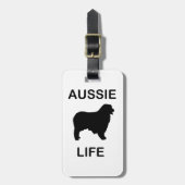 Étiquette À Bagage berger australien vie aussie (Devant Vertical)