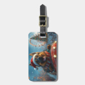 Étiquette À Bagage Berger belge Roller Dessous de verre Noël (Devant Vertical)