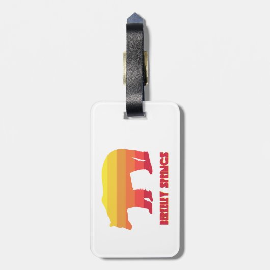 Étiquette À Bagage Berkeley Springs West Virginia Rainbow Bear (Dos Vertical)