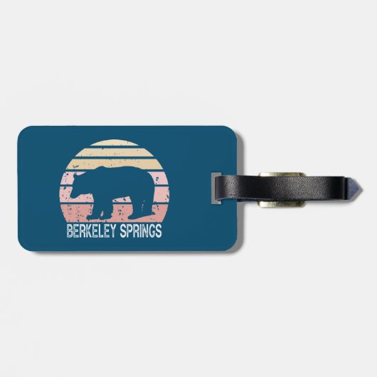 Étiquette À Bagage Berkeley Springs West Virginia Retro Bear (Dos horizontal)