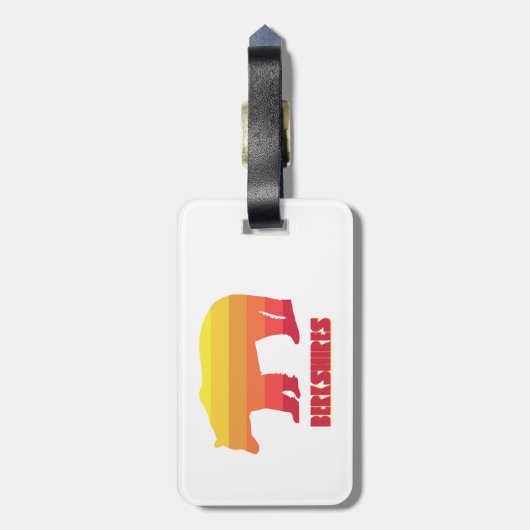 Étiquette À Bagage Berkshires Bear (Dos Vertical)