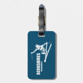 Étiquette À Bagage Berkshires Massachusetts Skier (Dos Vertical)