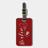Étiquette À Bagage Berlin Heart Luggage Modèle, Allemagne (Devant Vertical)