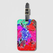 ÉTIQUETTE À BAGAGE BERRIES ET FEUILLES (Devant Vertical)