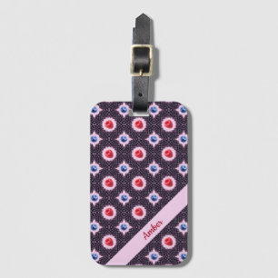 Étiquette À Bagage Berry Bliss Motif avec nom personnalisé