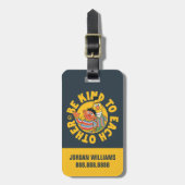 Étiquette À Bagage Bert et Ernie | Être gentil | Ajouter Votre Nom (Devant Vertical)