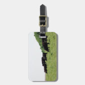 Étiquette À Bagage Bétail Angus noir (Devant Vertical)