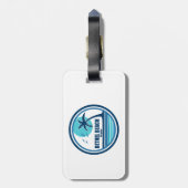 Étiquette À Bagage Bethel Beach Virginia Palm Tree Birds (Dos Vertical)