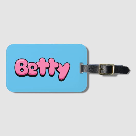 Étiquette À Bagage Betty (Devant Horizontal)