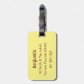 Étiquette À Bagage Beurre d'arachide mignonne et caricature sandwich  (Dos Vertical)