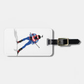 Étiquette À Bagage Biathlon Skier Sports d'hiver Athlète en action (Devant horizontal)
