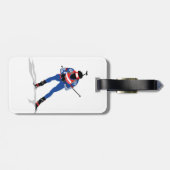 Étiquette À Bagage Biathlon Skier Sports d'hiver Athlète en action (Dos horizontal)