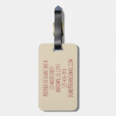 Étiquette À Bagage Bibliothèque Pile de livre enseignant Bibliothécai (Dos Vertical)