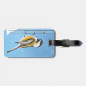Étiquette À Bagage Bickadee sur la peinture d'alimentation - Oiseaux (Dos horizontal)