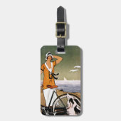 Étiquette À Bagage Bicyclette Ad, 1925 (Devant Vertical)
