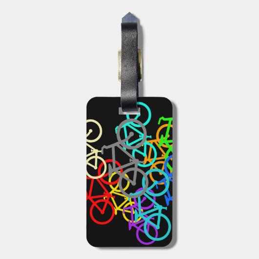Étiquette À Bagage Bicyclettes (Dos Vertical)