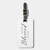 Étiquette À Bagage Bienheureux Halo Conception Religieuse Pour Don Ch (Devant Vertical)