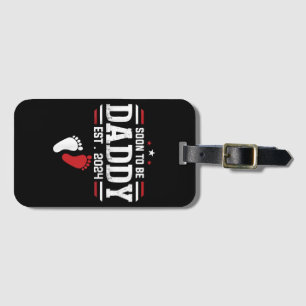 Étiquette À Bagage Bientôt Être Papa 2024 Nouveau Papa 2024 Première 