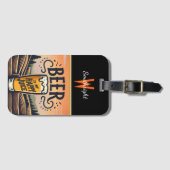 Étiquette À Bagage Bière coucher de soleil dans le pays (Devant Horizontal)