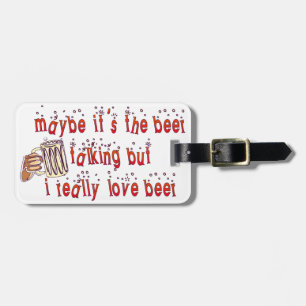 Étiquette À Bagage Bière drôle d'amour