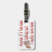 Étiquette À Bagage Bière drôle d'amour (Devant Vertical)