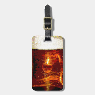 Étiquette À Bagage Bière et mousse