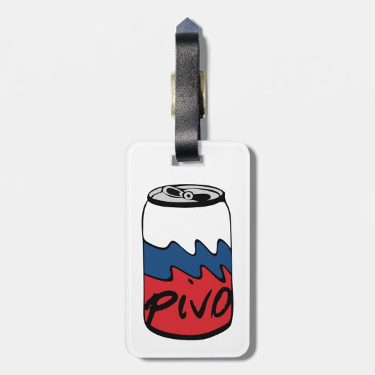Étiquette À Bagage Bière tchèque (Pivo) (Dos Vertical)