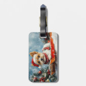 Étiquette À Bagage Biewer Terrier Chien dans la boue Laisser il neige (Dos Vertical)