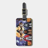 Étiquette À Bagage Biewer Terrier Chiens Citrouille Halloween Funny (Devant Vertical)