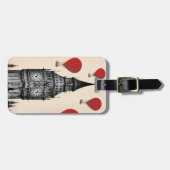 Étiquette À Bagage Big Ben et Red Hot Air Balloons 2 (Devant horizontal)