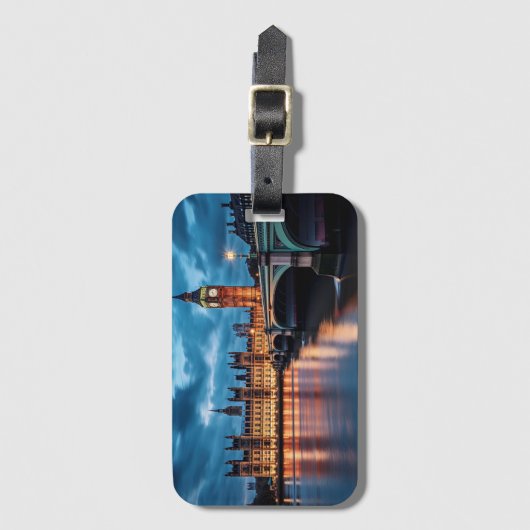 Étiquette À Bagage Big Ben, Londres. (Devant Vertical)