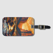 Étiquette À Bagage Big Bend National Park Texas Retro Travel (Devant Horizontal)