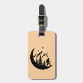 Étiquette À Bagage Big Foot Sasquatch Squatchy Forest Mountain QR Cod (Devant Vertical)