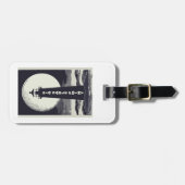 Étiquette À Bagage Big Sable Point Michigan Lighthouse Moon (Devant horizontal)