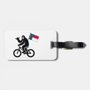 Étiquette À Bagage Bigfoot Cyclisme Drapeau de Caroline du Nord