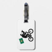 Étiquette À Bagage Bigfoot Cyclisme Drapeau de Washington (Dos Vertical)