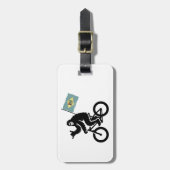 Étiquette À Bagage Bigfoot Cyclisme Drapeau du Delaware (Devant Vertical)