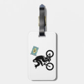 Étiquette À Bagage Bigfoot Cyclisme Drapeau du Delaware (Dos Vertical)