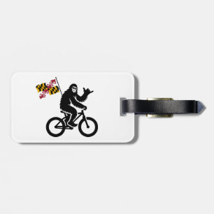 Étiquette À Bagage Bigfoot Cyclisme Drapeau du Maryland
