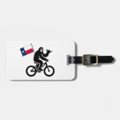 Étiquette À Bagage Bigfoot Cyclisme Drapeau du Texas (Devant horizontal)