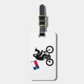 Étiquette À Bagage Bigfoot Cyclisme Drapeau du Texas (Devant Vertical)