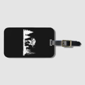 Étiquette À Bagage Bigfoot dans la forêt Sasquatch Yeti (Devant Horizontal)