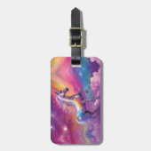 Étiquette À Bagage Bijou Tone Cosmique Étincelle Arc-en-ciel Parties  (Devant Vertical)