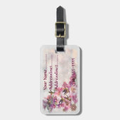 Étiquette À Bagage Bijoux de la lavande de colibri (Devant Vertical)