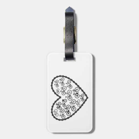 Étiquette À Bagage Bike Love (Dos Vertical)