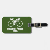 Étiquette À Bagage Bikepacking du sentier du bois de l'Oregon (Devant horizontal)